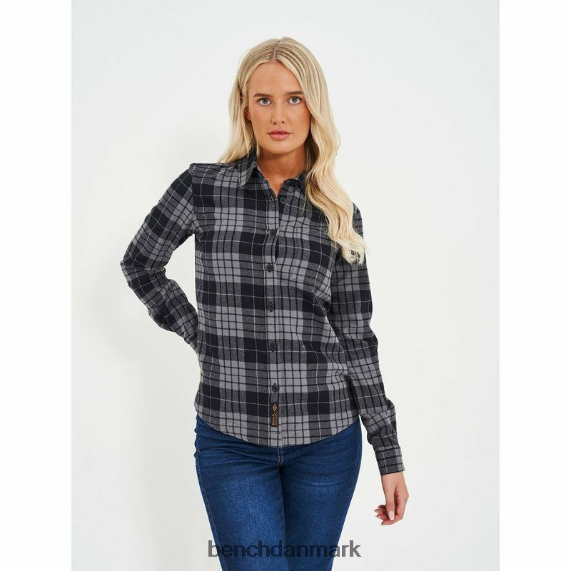 carlowly flannel skjorte Kvinder sort/kul tjek Bench beklædning R8600109