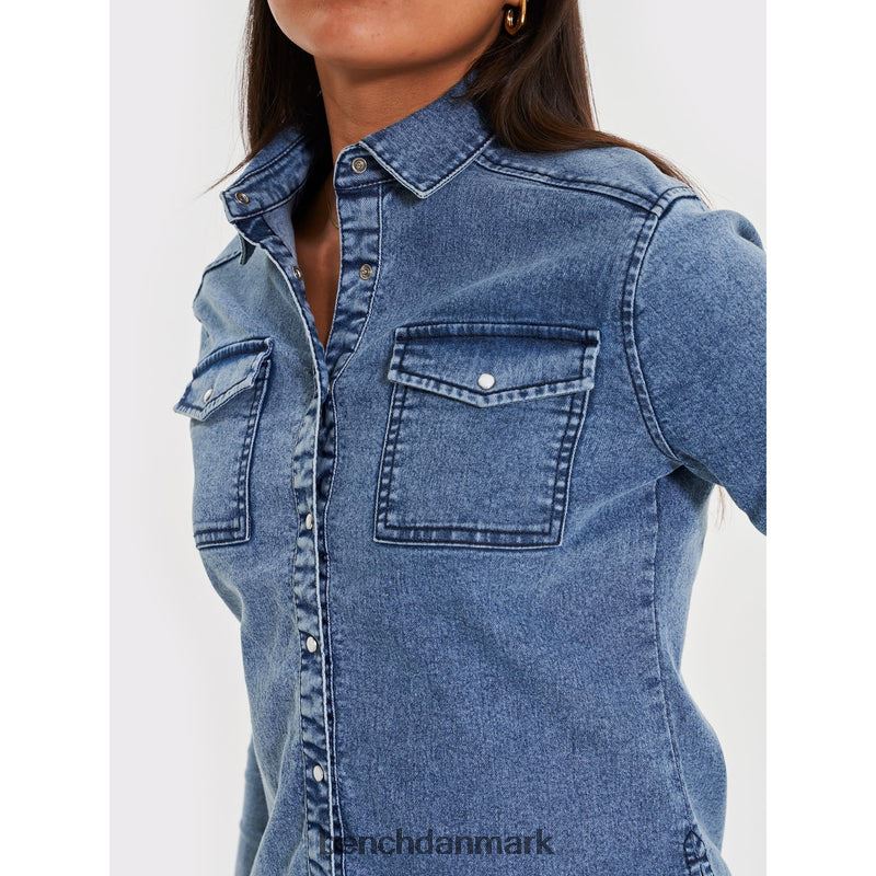 shaylie denimskjorte Kvinder midt vask Bench beklædning R8600108