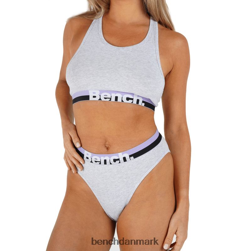 sienna crop top & short sæt Kvinder grå mergel Bench beklædning R8600144