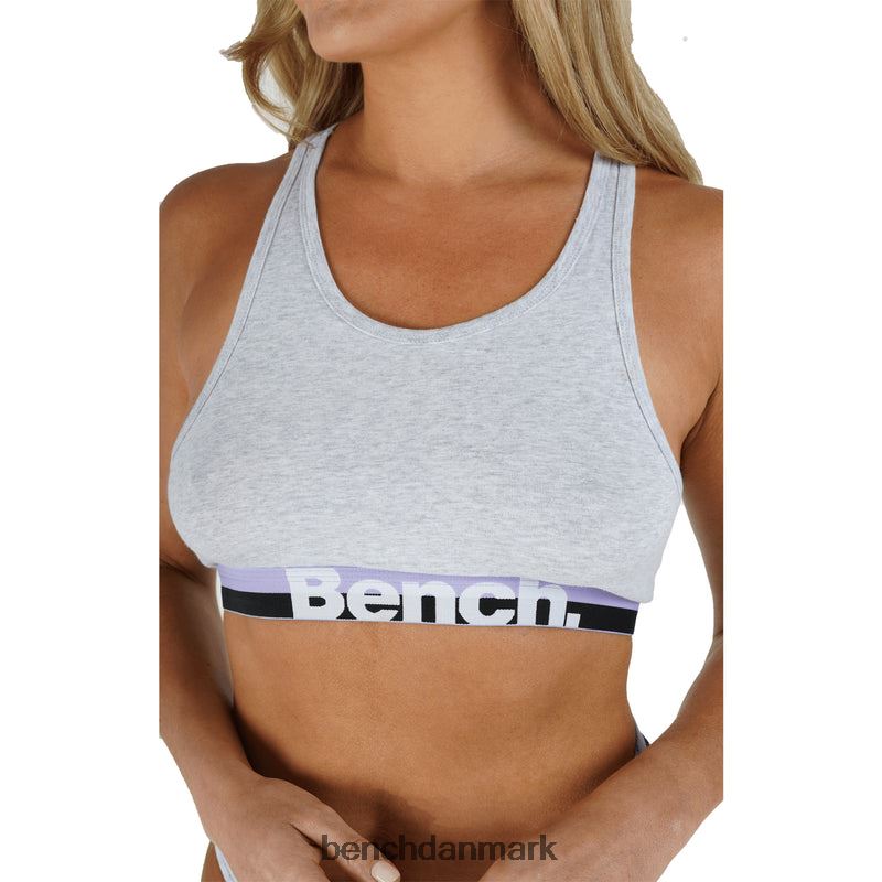 sienna crop top & short sæt Kvinder grå mergel Bench beklædning R8600144