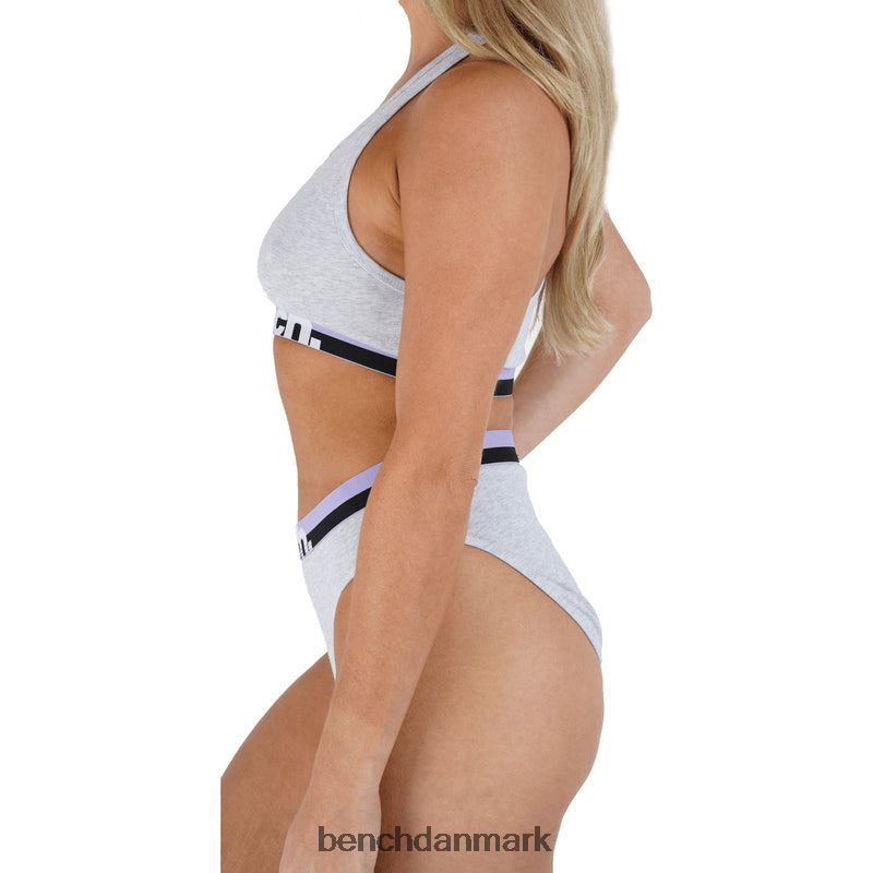 sienna crop top & short sæt Kvinder grå mergel Bench beklædning R8600144