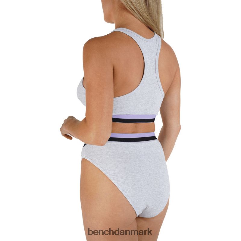 sienna crop top & short sæt Kvinder grå mergel Bench beklædning R8600144
