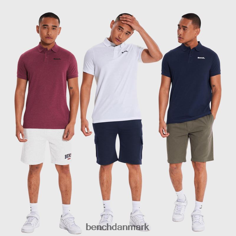 blanka 3-pak poloer Mænd assorteret Bench beklædning R86001