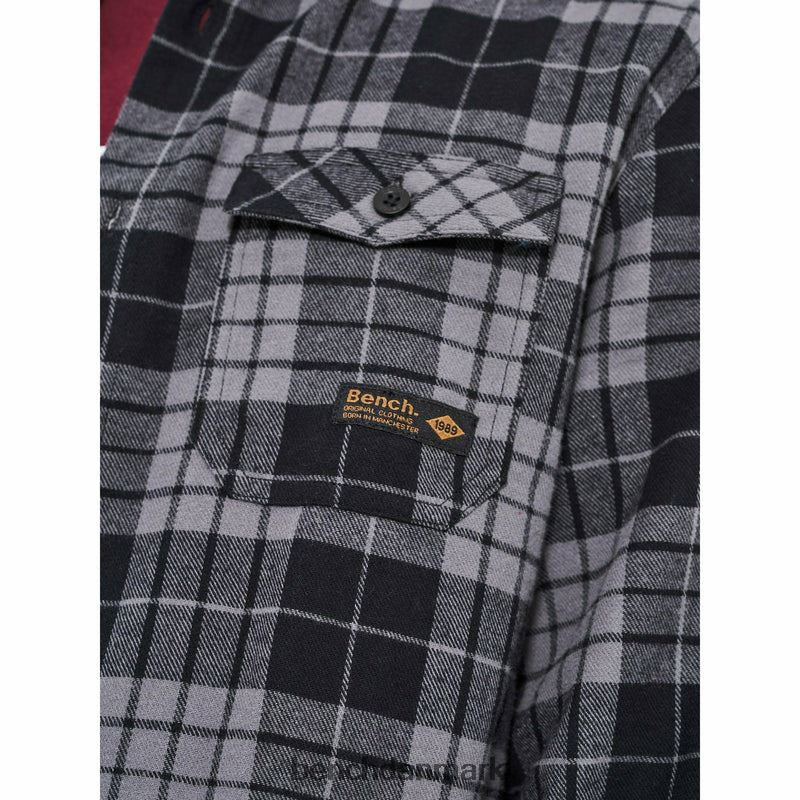 carlow flannel skjorte Mænd sort/kul tjek Bench beklædning R860030