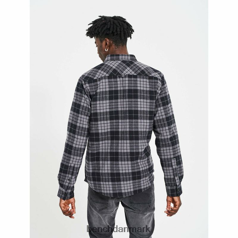 carlow flannel skjorte Mænd sort/kul tjek Bench beklædning R860030